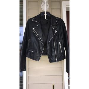 Black leather jacket